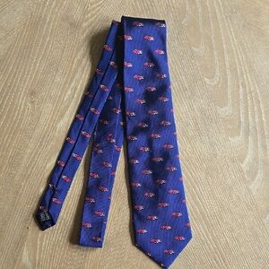 G.H. Bass & Co Navy Blue Cars Necktie